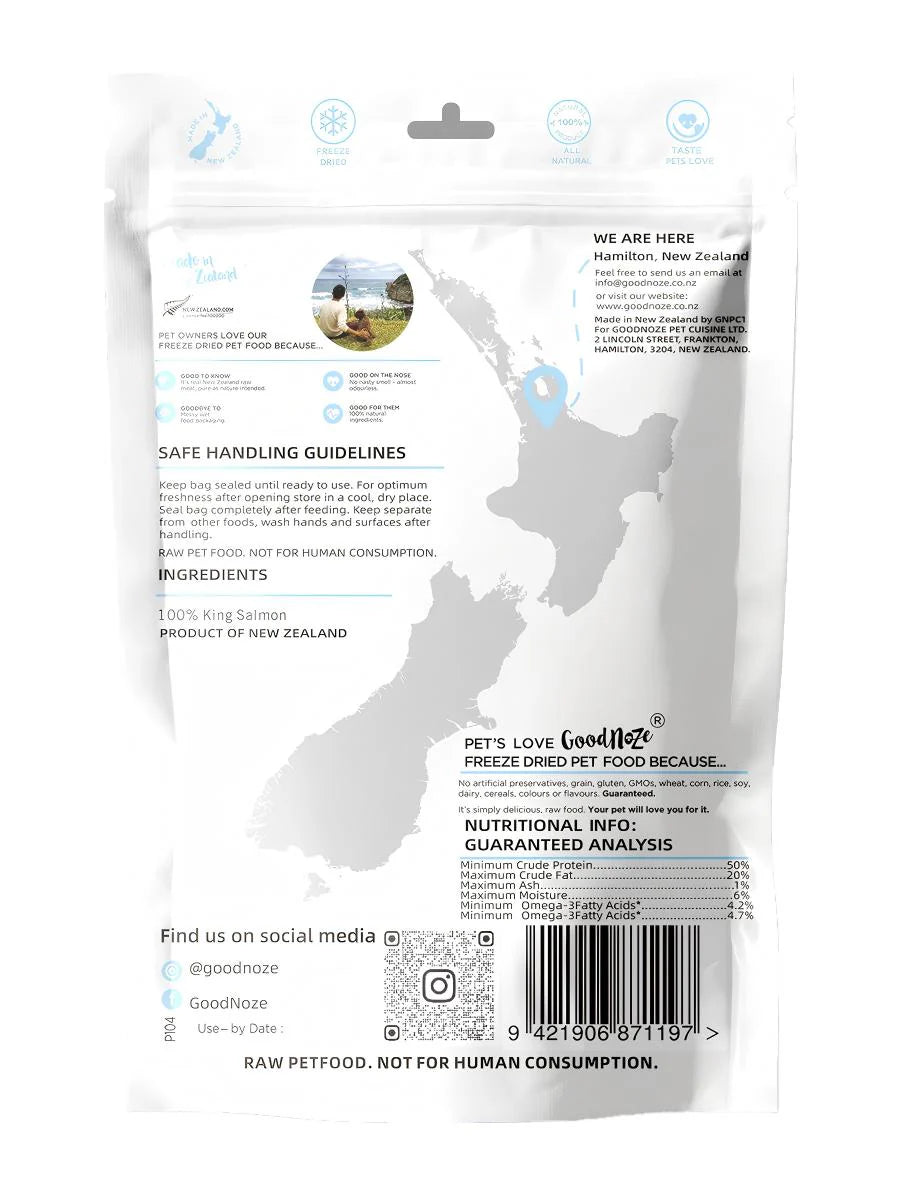 Freeze Dried Treats For Cats - Salmon Chunks 65g - Slowood