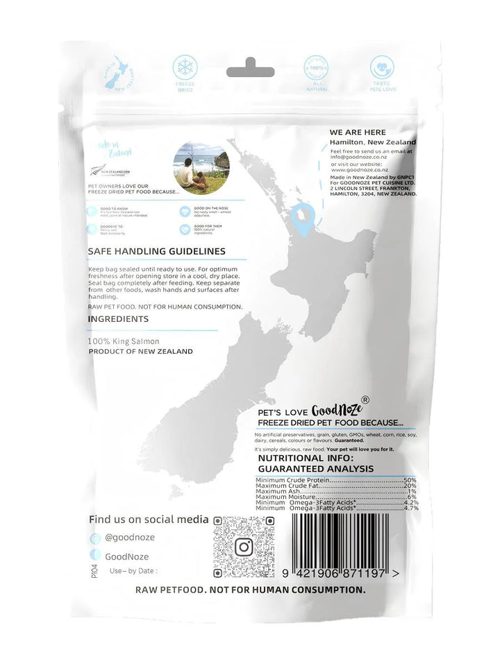 Freeze Dried Treats For Cats - Salmon Chunks 65g - Slowood