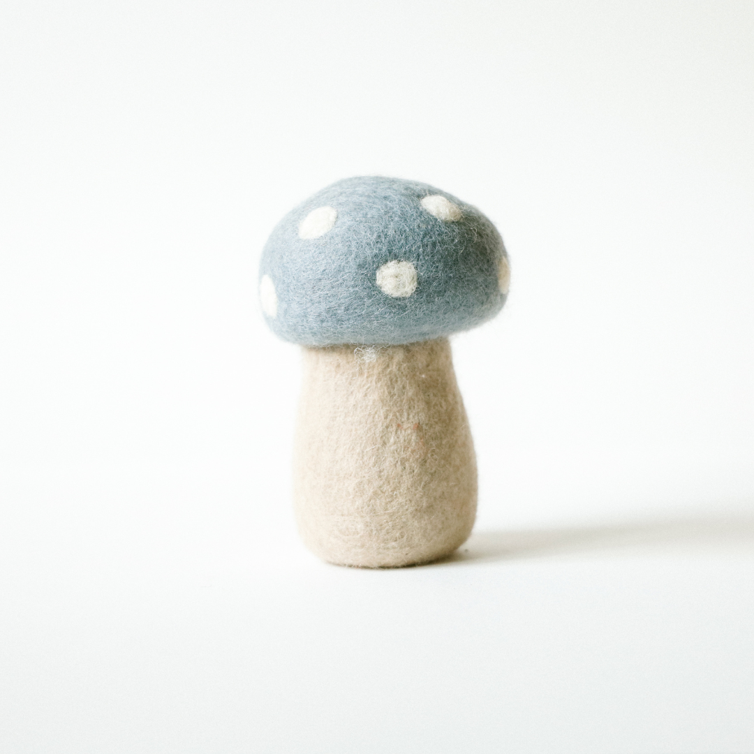 Felt Mushroom Blue 11cm
