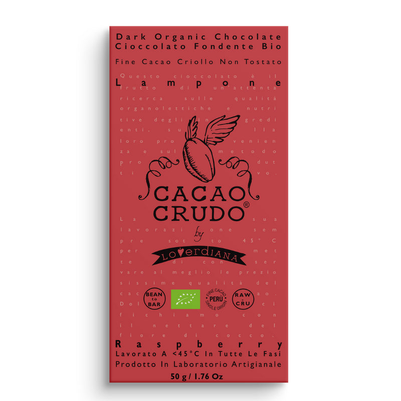Organic Dark Raspberry Chocolate Bar 50g - Slowood