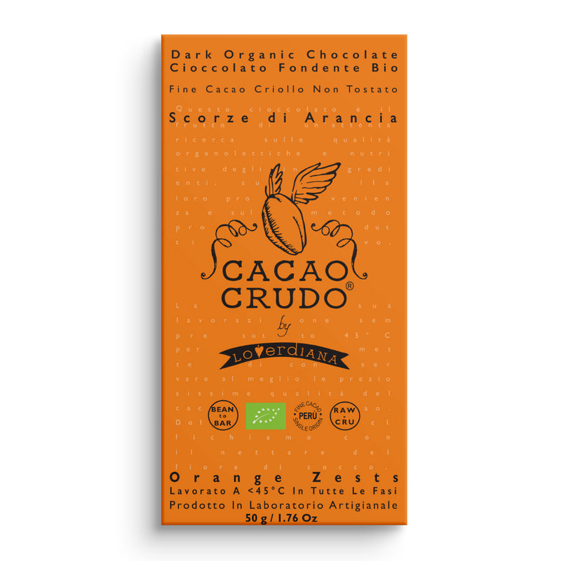 Organic Dark Orange Zests Chocolate Bar 50g - Slowood