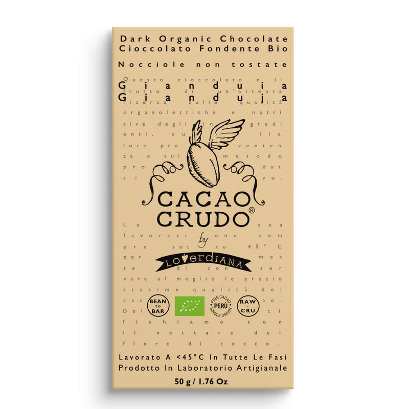 Organic Dark Gianduja Chocolate Bar 50g - Slowood