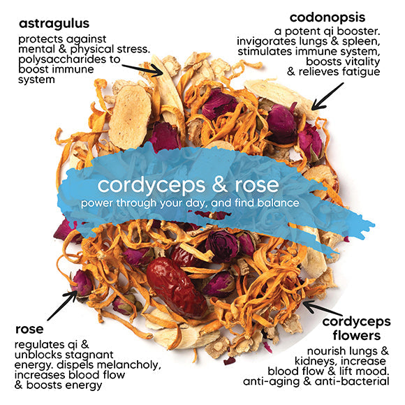 Cordyceps & Rose - Energizing Qi Booster (10 teabags) - Slowood