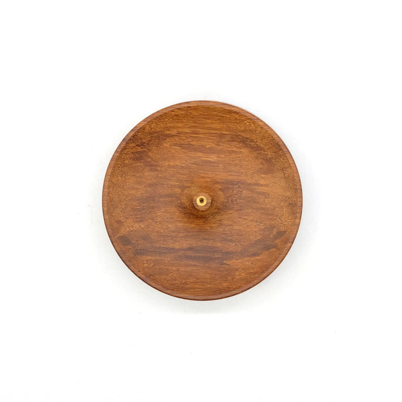 Wooden Incense Holder - Round - Slowood