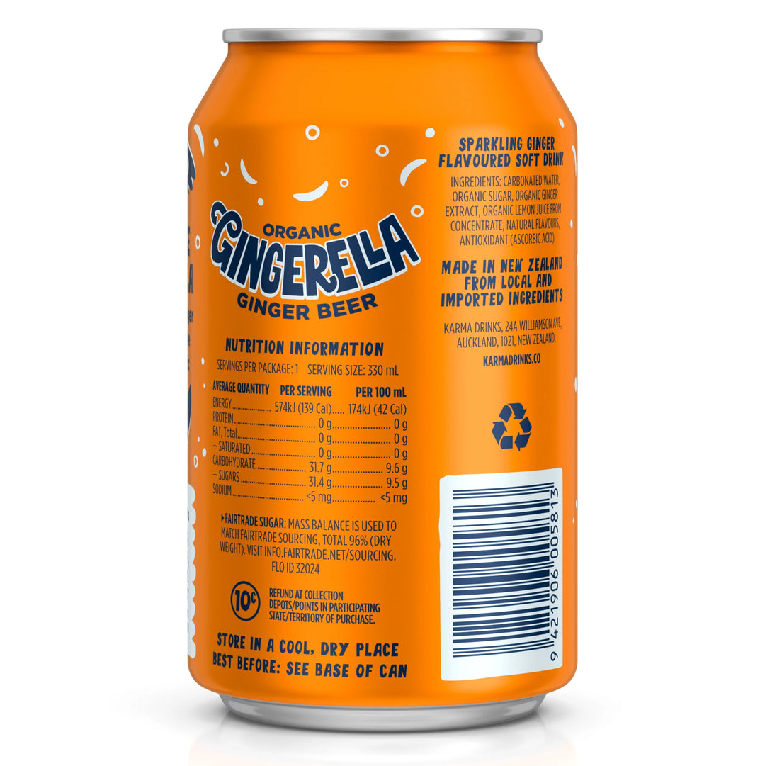 Organic Gingerella Ginger Beer Can 330ml