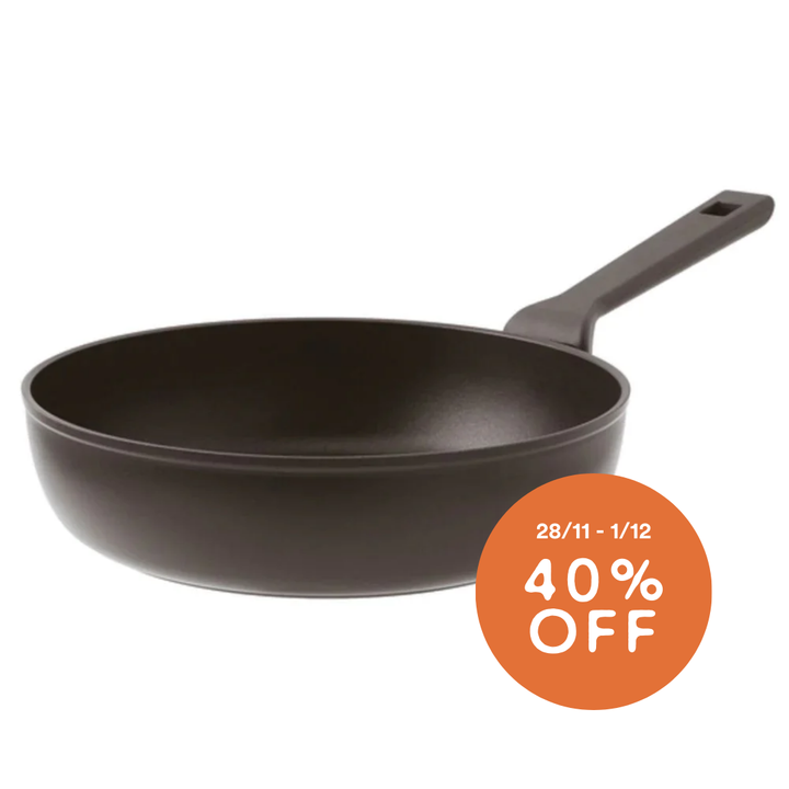 Deep Frypan Handle Cm 28 Titan Pro Double Induction Aluminum