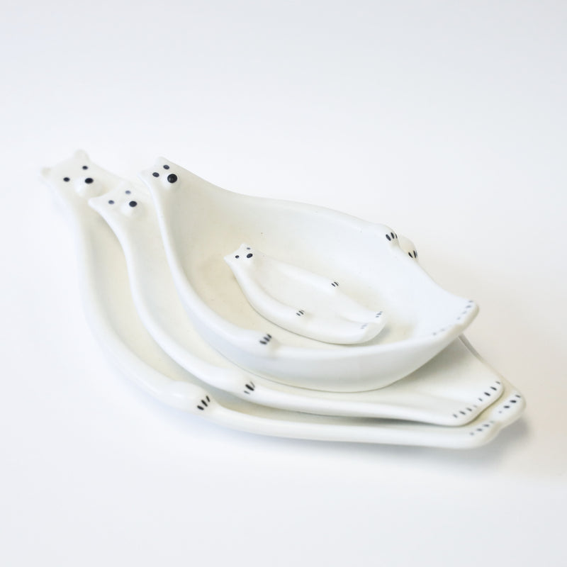 Polar Bear Ceramic Dish - L - Slowood