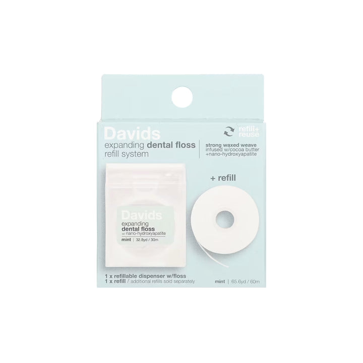 Refillable Dispenser with Dental Floss + 1 refill roll