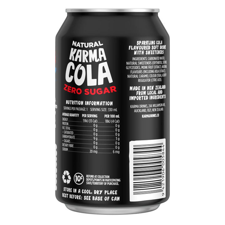 Sugar Free Karma Cola Can 330ml