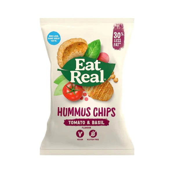 Hummus Chips Tomato and Basil 45g (Gluten Free & Vegan) - Slowood