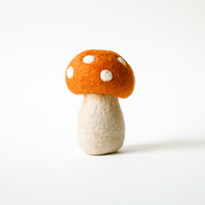Felt Mushroom Orange 11cm