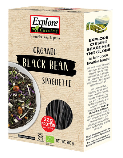 Organic Gluten Free Black Bean Spaghetti 200g - Slowood