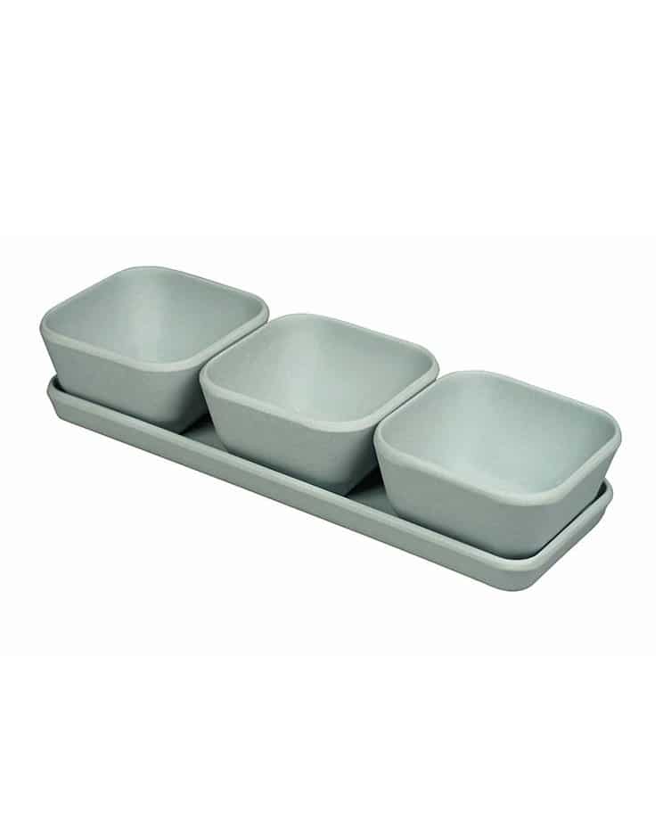 Zuperzozial - Triple Treat Serving bowl, set/3 + plate - Slowood