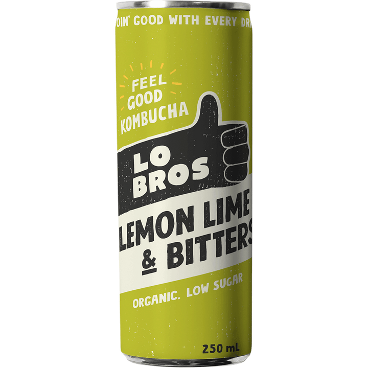 Organic Kombucha - Lemon, Lime & Bitters 250ml - Slowood