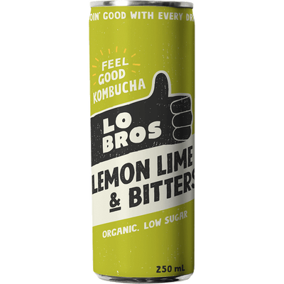 Organic Kombucha - Lemon, Lime & Bitters 250ml - Slowood