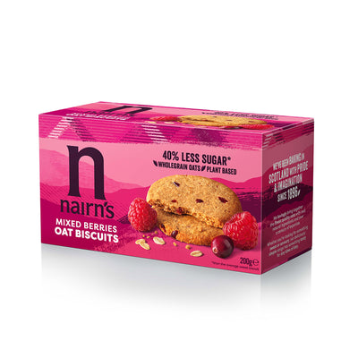 Mixed Berries Oat Biscuits 200g - Slowood