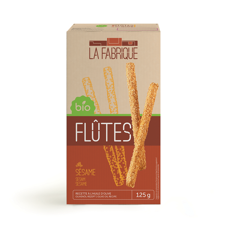 Organic Grissini Breadsticks With Olive Oil and Sesame - Slowood