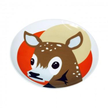 Ceramic Animal Plate Baby Deer - Slowood