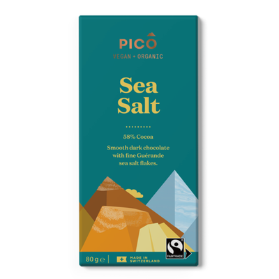 Organic Vegan Chocolate - Sea Salt 80g - Slowood