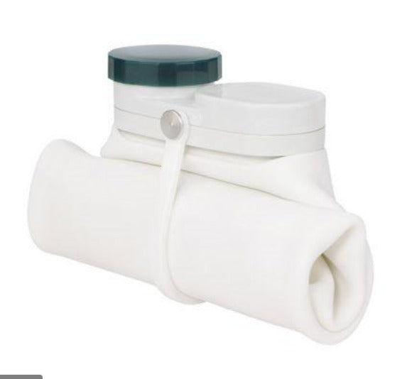 Foldable Silicone Water Bottle 600ml - White - Slowood