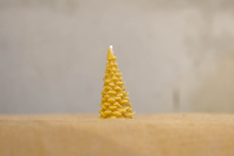 Beeswax Candle - Christmas Tree 12cm - Slowood