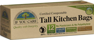 Certified Compostable Tall Kitchen Bags (13 Gal) - Slowood