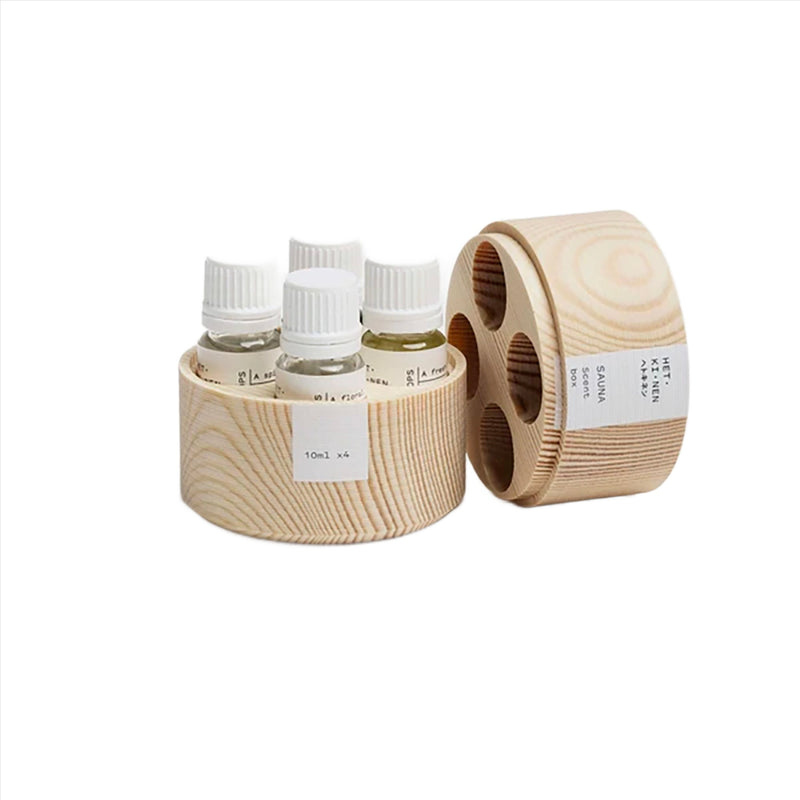 Sauna Scent  Gift Box (4 Scents, Story & Wood Box)