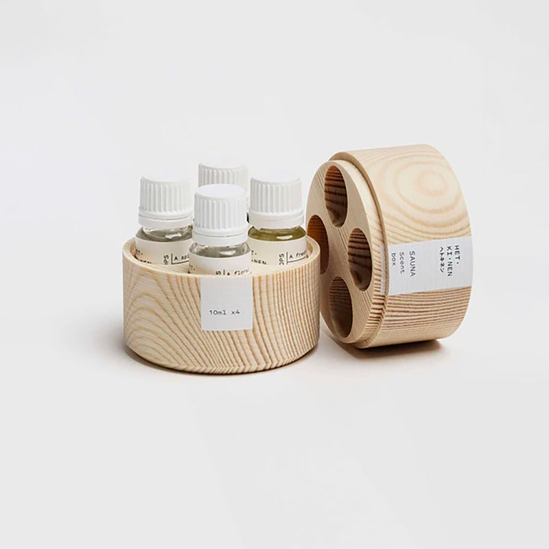 Sauna Scent  Gift Box (4 Scents, Story & Wood Box)