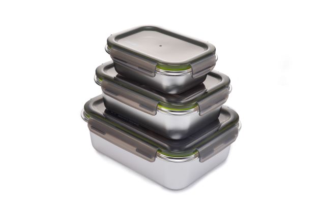 Microwavable Stainless Steel Food Container 660ml