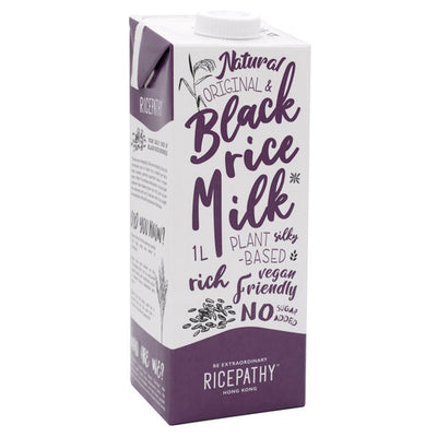 Organic Black Rice Milk Unsweetened 1L - Slowood