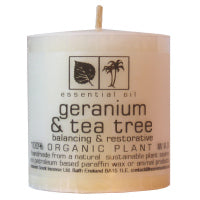 Tea Tree & Geranium Essential Oil Candles - Slowood