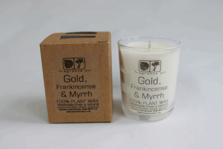 Gold, Frankincense & Myrrh Votive Candle