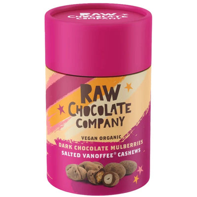 Chocolate Mulberries and Vanoffee Cashews Gift Tub 180g - Slowood