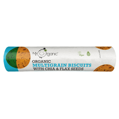 Organic Multigrain Biscuits - Chia & Flax 250g - Slowood