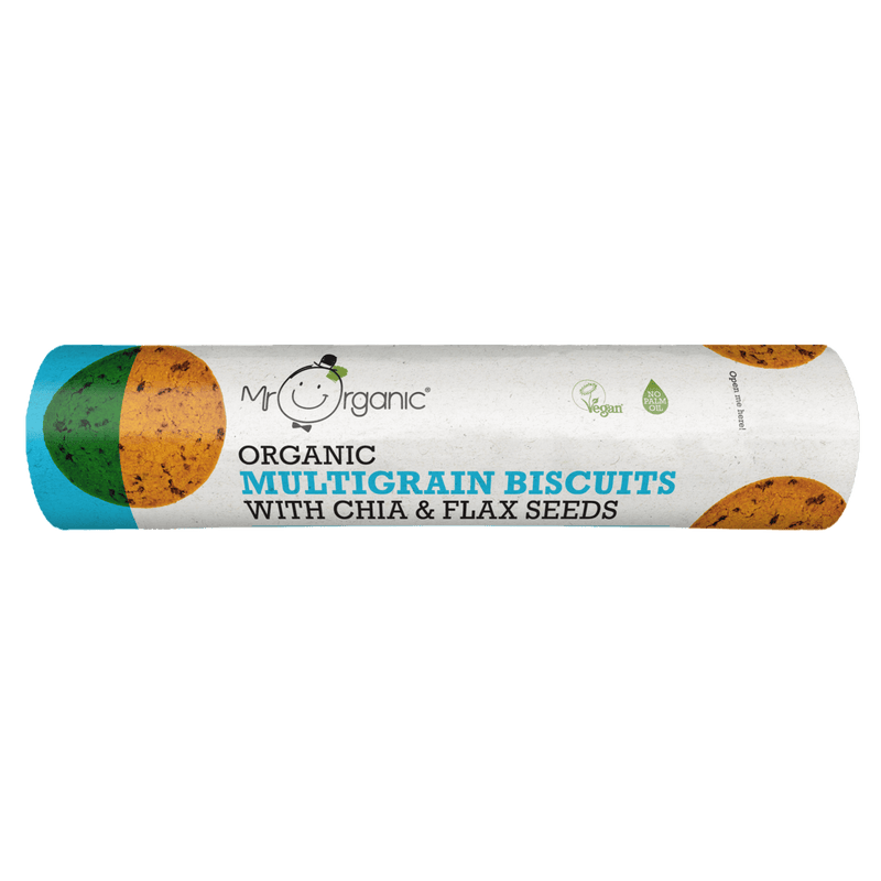 Organic Multigrain Biscuits - Chia & Flax 250g - Slowood