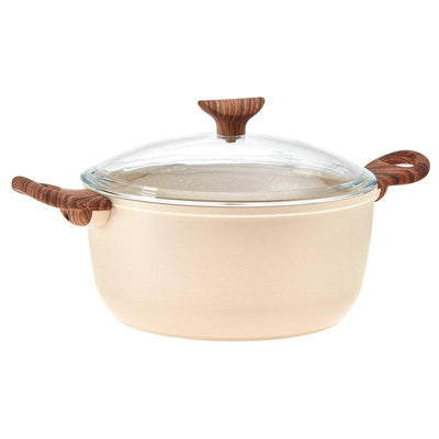 Non-stick sauce pot with lid | 24 cm | pink - Slowood