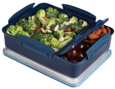 Recycled Plastic Box - Snack Attack Duo 975ml - Slowood