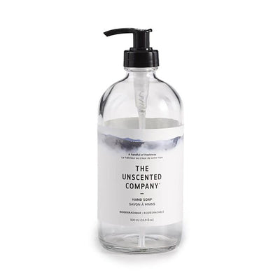 The Unscented Company - Unscented Hand Soap, 500ml (Glass/Plastic Bottle) - Slowood