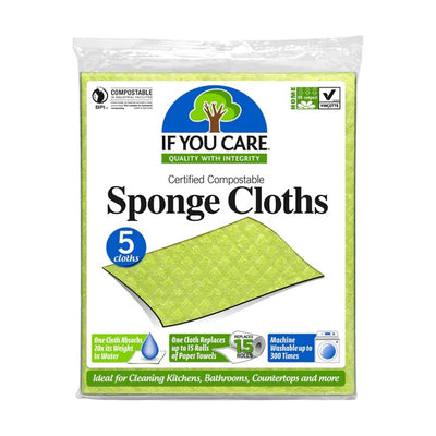 100% Natural Reuable Sponge Cloths 5pcs - Slowood