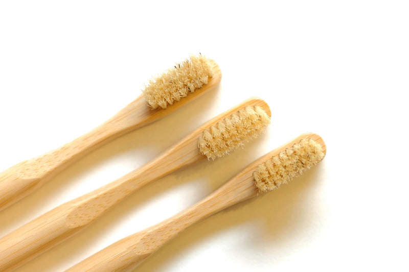 Natural Bristle Bamboo Toothbrush - Adult (3Pcs) - Slowood