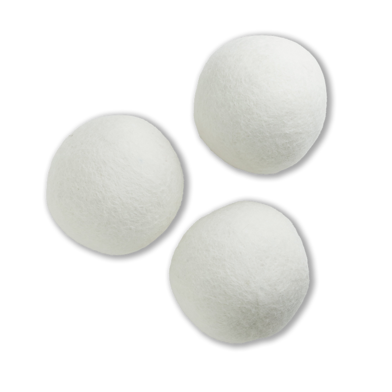 Laundry Wool Felt Dryer Ball - 8cm white