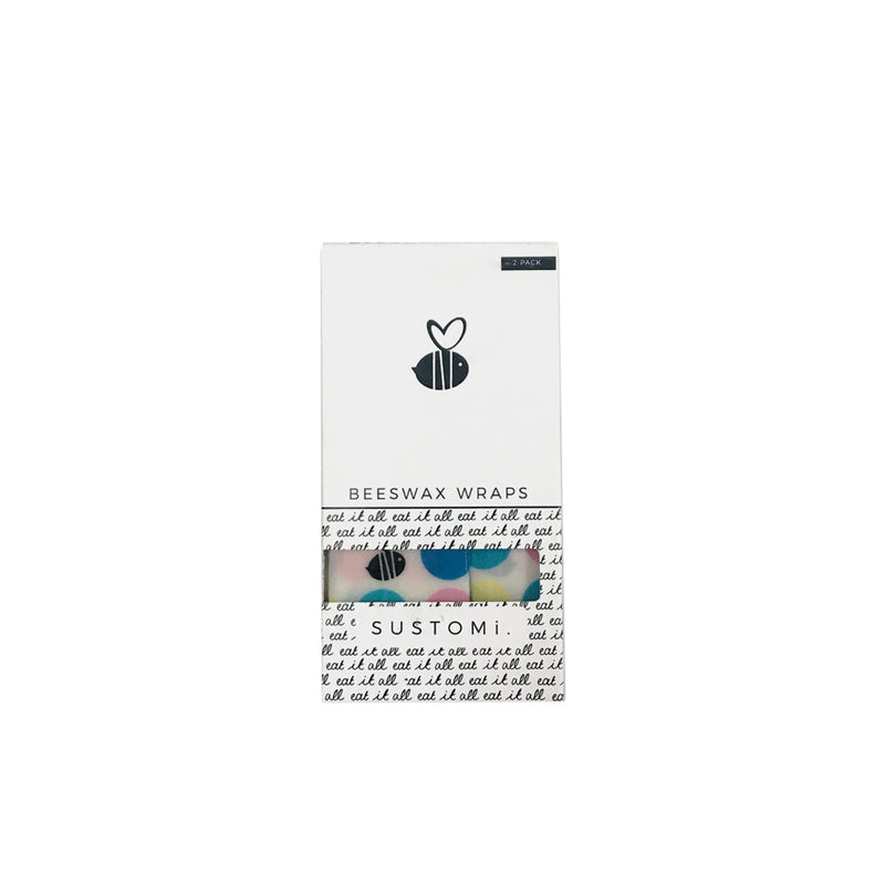 天然蜂蠟布 - Polka Dot 兩包裝 (1小 + 1中)