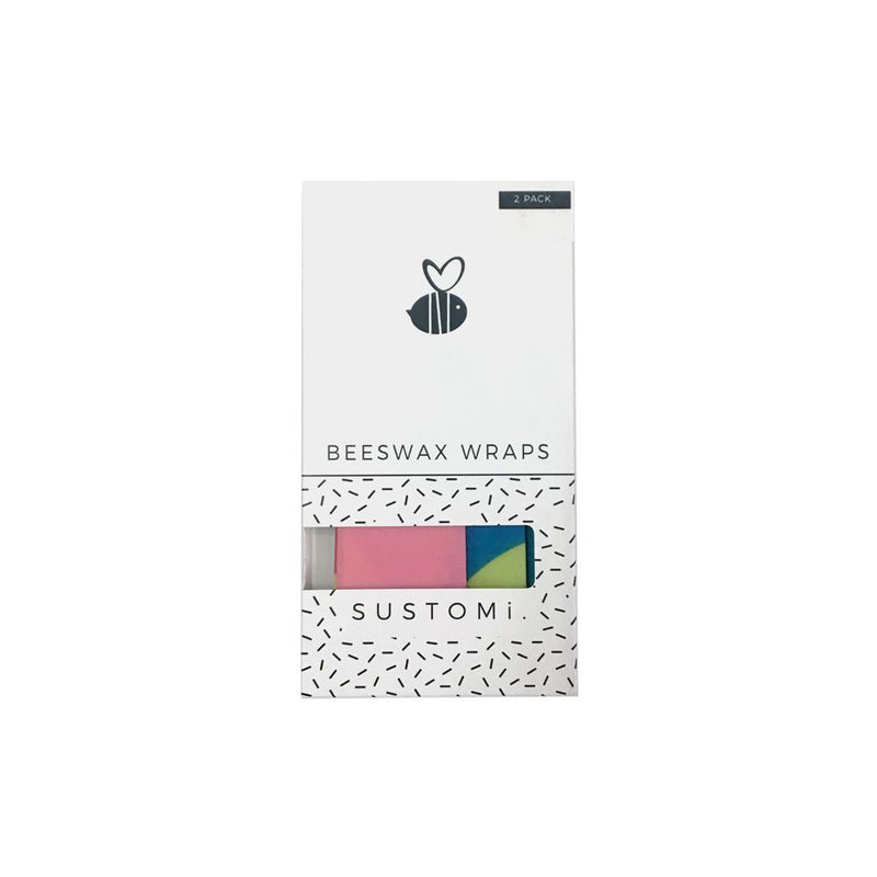 Beeswax Wraps Splash 2 pack: 1S 1M - Slowood