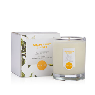 Grapefruit Ginger Glass Candle - Slowood