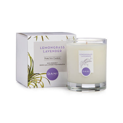 Lemongrass Lavender Glass Candle - Slowood