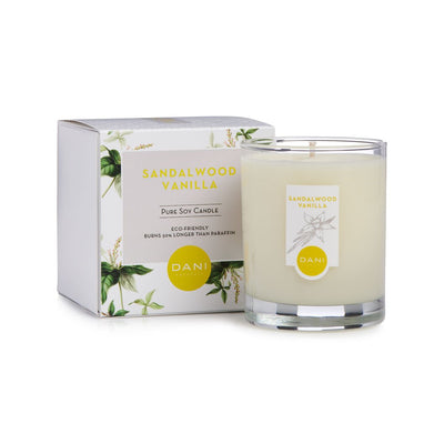 Sandalwood Vanilla Glass Candle - Slowood