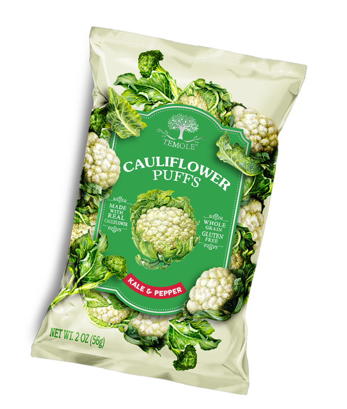 Cauliflower Puffs Kale & Pepper 56g - Slowood