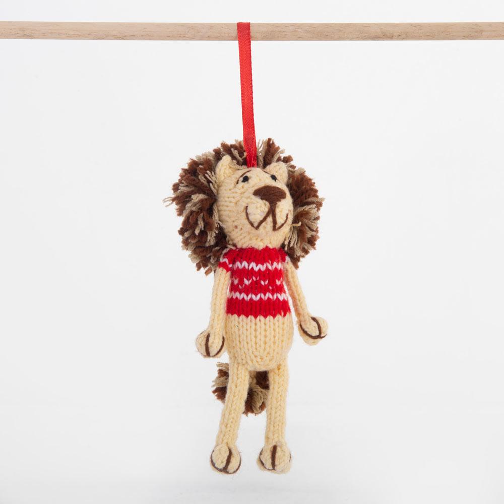 Fairtrade Christmas Decoration - Red Lion - Slowood