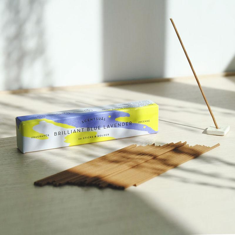 Brilliant Blue Lavender (30 sticks & Holder)