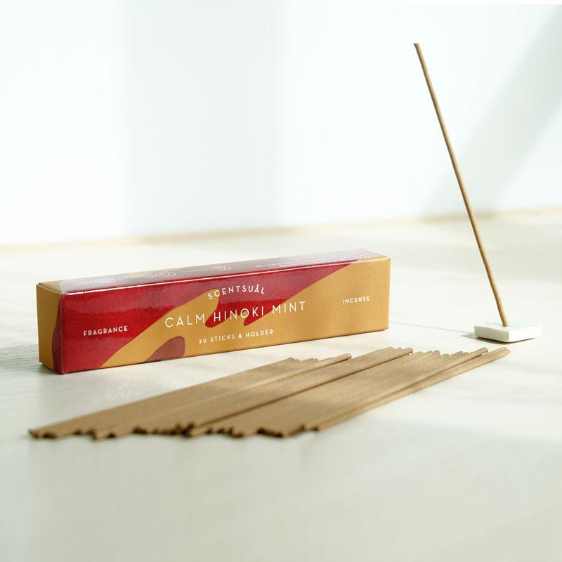 Calm Hinoki Mint (30 sticks & Holder) - Slowood